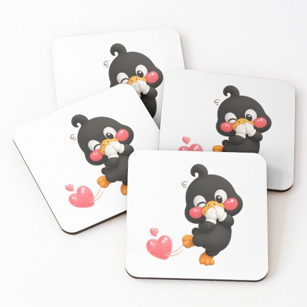 Item preview, Cute Duck Love Mascot – Kawaii Duck Sending Heart designed and sold by RADUQstudio.