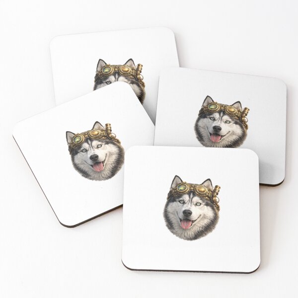 Item preview, Steampunk Siberian Husky – Vintage Mechanical Dog Art, Futuristic Husky Design designed and sold by DogYouChose.