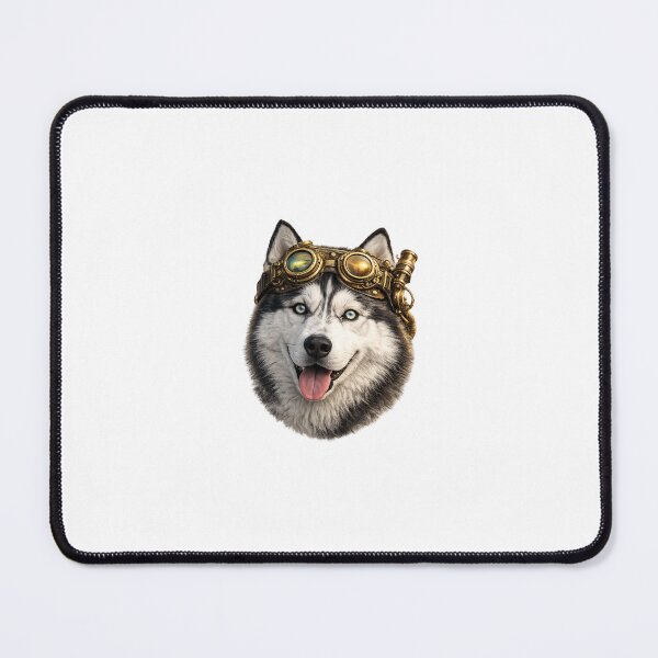 Item preview, Steampunk Siberian Husky – Vintage Mechanical Dog Art, Futuristic Husky Design designed and sold by DogYouChose.