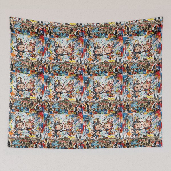 Item preview, Labubu lovers in flight. designed and sold by Natalia-Vlad.