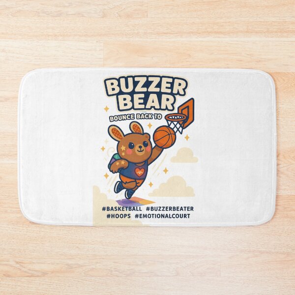 Item preview, uzzer Bear – Motivational Basketball Character designed and sold by Joyfulfabric.