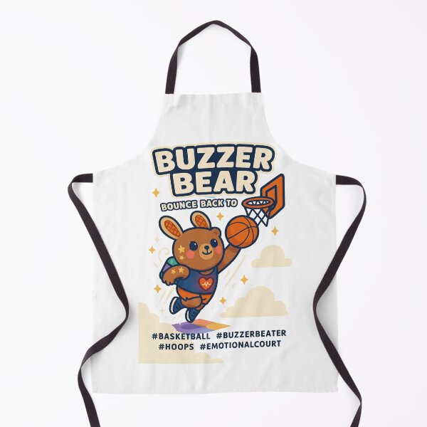 Item preview, uzzer Bear – Motivational Basketball Character designed and sold by Joyfulfabric.