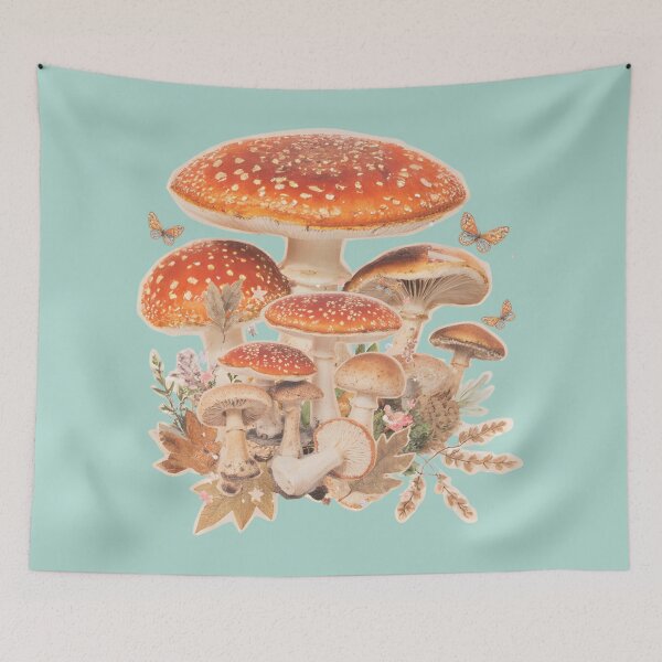 Item preview, Vintage Mushroom Collage Aesthetic designed and sold by AOCollections.