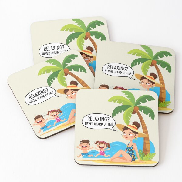 Item preview, Relaxing? Never Heard of Her – Funny Beach Mom Life designed and sold by Sea Gem.