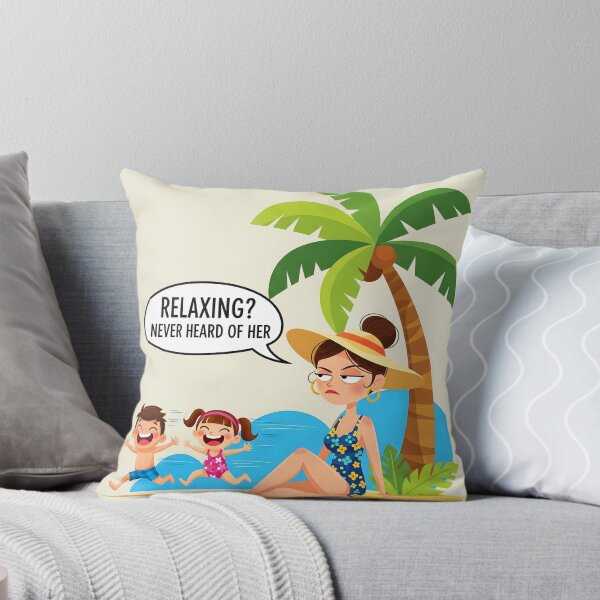 Item preview, Relaxing? Never Heard of Her – Funny Beach Mom Life designed and sold by Sea Gem.