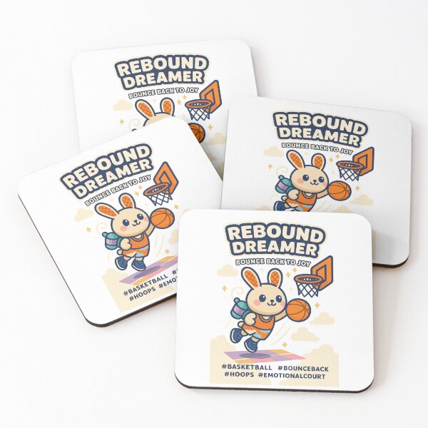 Item preview, Rebound Dreamer – Motivational Basketball Bunny designed and sold by Joyfulfabric.