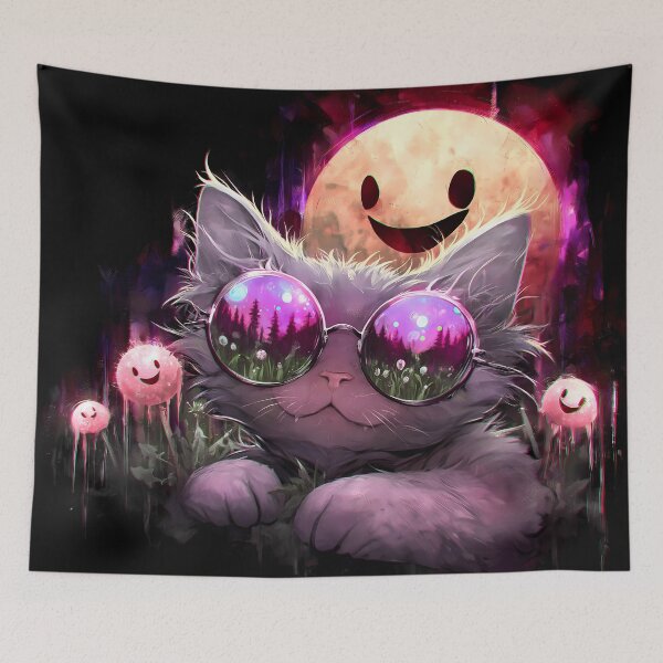 Item preview, Groovy Mooncat In A Flower Field designed and sold by DonaldWaltersxx.