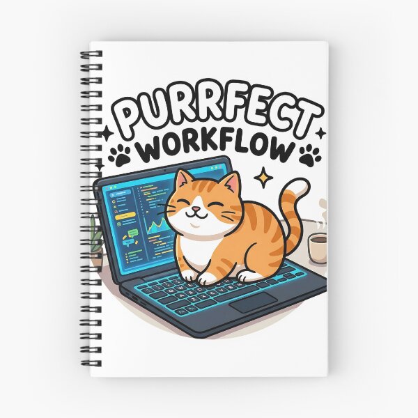 Item preview, Purrfect Workflow Funny Cat Laptop designed and sold by mancikart.