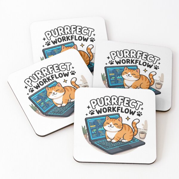 Item preview, Purrfect Workflow Funny Cat Laptop designed and sold by mancikart.
