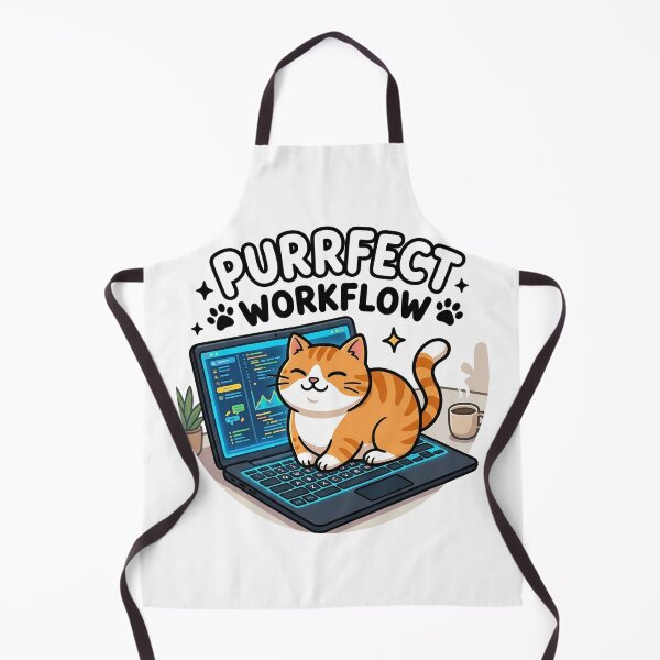 Item preview, Purrfect Workflow Funny Cat Laptop designed and sold by mancikart.