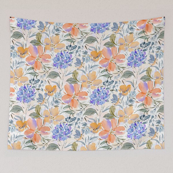 Item preview, Watercolor Wildflower Meadow - Hand painted floral botanical designed and sold by NancyDzines.