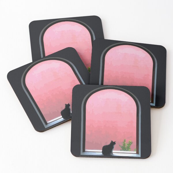 Item preview, Black Cat Sitting at Arched Window designed and sold by Arturo Daniel Garcia Palomo.