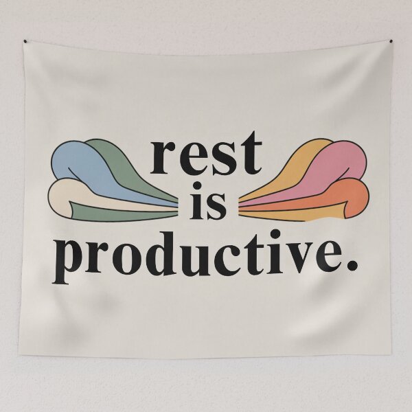 Item preview, Rest Is Productive Motivational Quote Art designed and sold by KMKreatives.