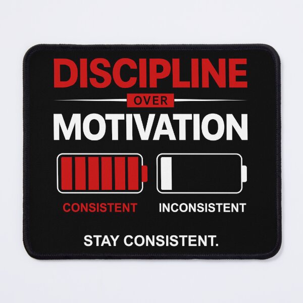 Item preview, Discipline Over Motivation – Stay Consistent | Self Discipline T-Shirt designed and sold by FunnyTeesWorld.
