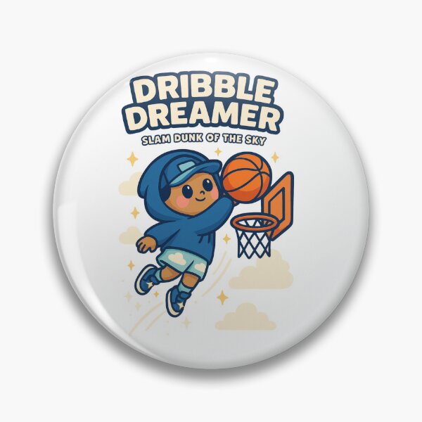 Item preview, Dribble Dreamer – Sky Slam Dunk Illustration designed and sold by Joyfulfabric.