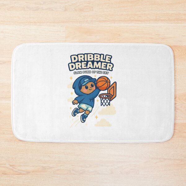 Item preview, Dribble Dreamer – Sky Slam Dunk Illustration designed and sold by Joyfulfabric.