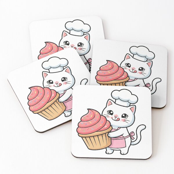 Item preview, Kawaii Baker Cat - Sweet Dessert Pastry Lover Gift designed and sold by Inna Myrien.