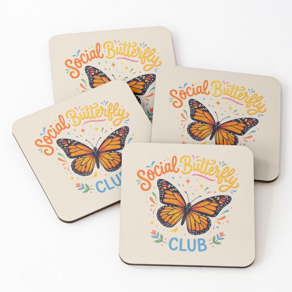 Item preview, Social Butterfly Club / Papillon Social Club designed and sold by FrancophileFun.