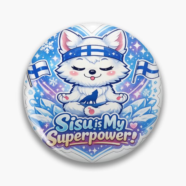 Item preview, Kawaii Sisu  Arctic Fox of Finnish Courage designed and sold by Mikono.