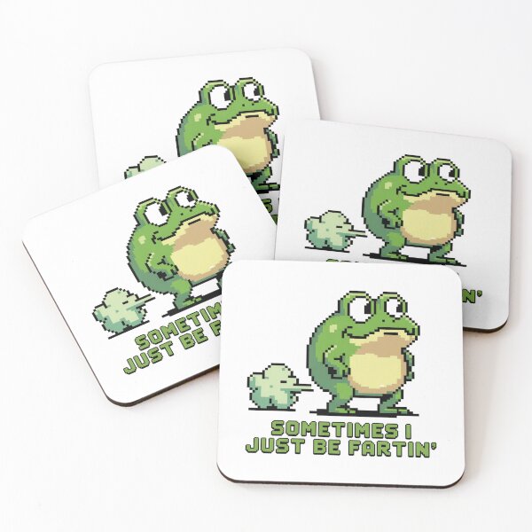 Item preview, Pixel Art Frog with Gas Cloud designed and sold by Bloomkept.