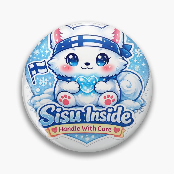 Item preview, ✨ Mochi Sisu Fox  “Sisu Inside, Handle With Care” Kawaii Sticker designed and sold by Mikono.