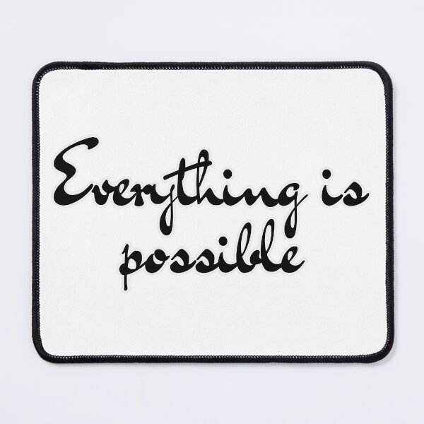 Item preview, Everything is Possible Inspirational Script Art designed and sold by designmari.