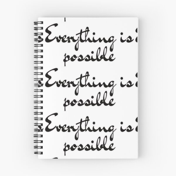 Item preview, Everything is Possible Inspirational Script Art designed and sold by designmari.