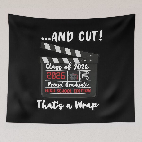 Item preview, And Cut! Class of 2026 Graduation Film Slate Design – High School Edition designed and sold by jglobal360.