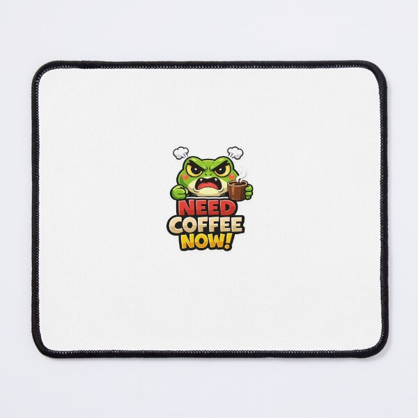 Item preview, Angry Frog Need Coffee Now Funny Sticker designed and sold by Barkybond.