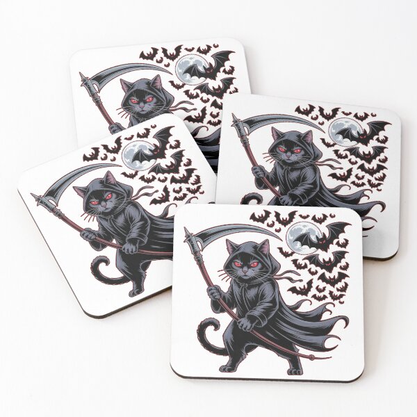 Item preview, Cute Grim Reaper Cat designed and sold by QuiteOrbit.