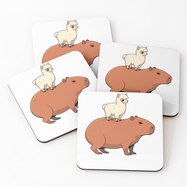 Item preview, Cute Capybara and Alpaca Cria Cartoon Friends designed and sold by k3rstman1.