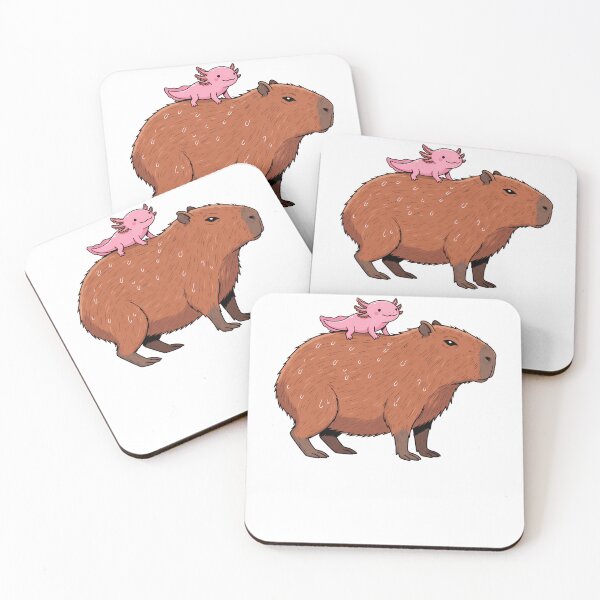 Item preview, Cute Capybara and Pink Axolotl Friends designed and sold by k3rstman1.