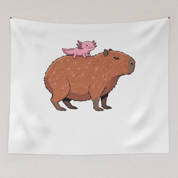 Item preview, Cute Capybara and Pink Axolotl Friends designed and sold by k3rstman1.