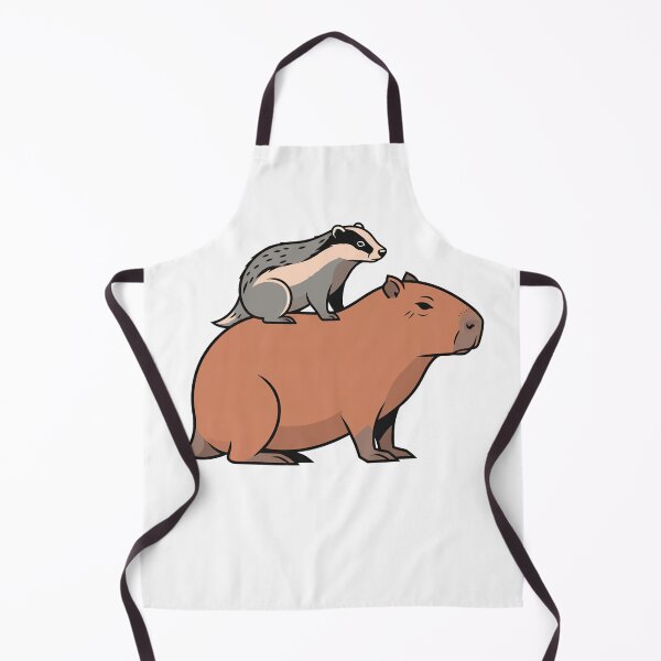 Item preview, Cute Badger Riding Capybara Wildlife Cartoon designed and sold by k3rstman1.