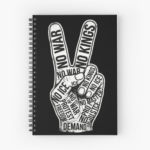 Artikelvorschau, Kein Krieg, keine Könige – Friedenszeichen-Typografie – Protestkunst – Bürgerrechte – Freiheitsaktivist entworfen und verkauft von Velustro Shop.
