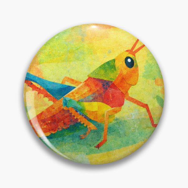 Item preview, Grasshopper II, Papercut Collage Childrens Book Illustration, designed and sold by SWSandraWechner.