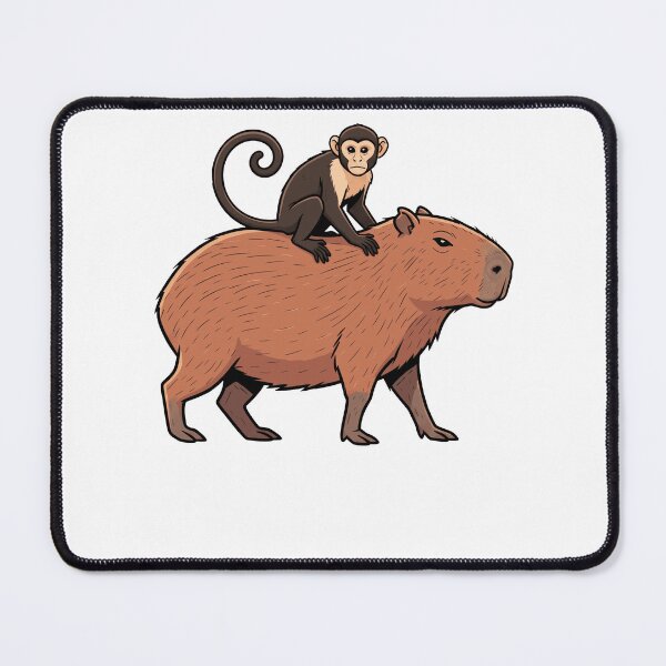 Item preview, Capuchin Monkey Riding Capybara Wild Animal Friends designed and sold by k3rstman1.