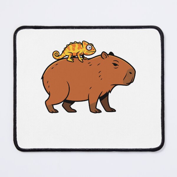 Item preview, Cute Cartoon Capybara and Chameleon Animal Duo designed and sold by k3rstman1.