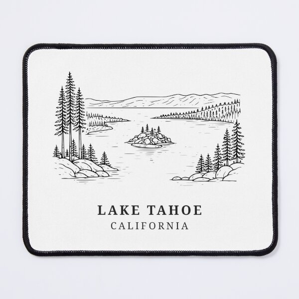 Item preview, Lake Tahoe Emerald Bay Minimalist Print designed and sold by OutlineAtlas.