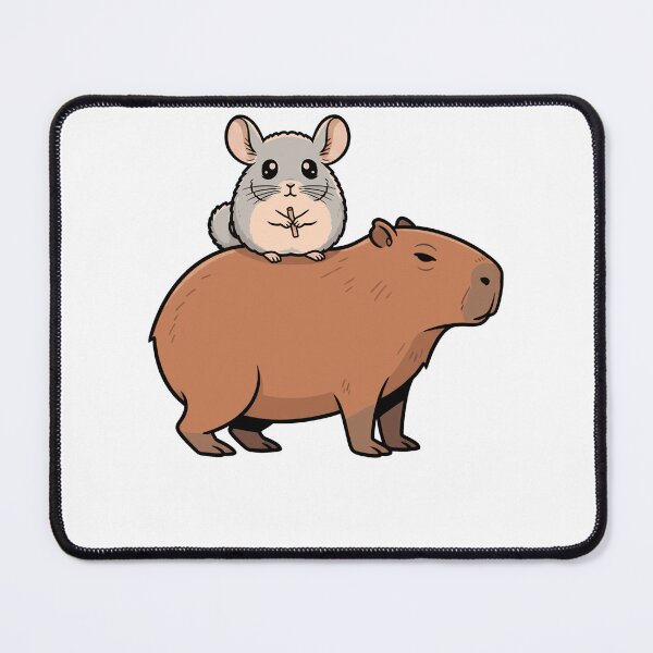 Item preview, Cute Chinchilla Riding A Capybara Cartoon designed and sold by k3rstman1.