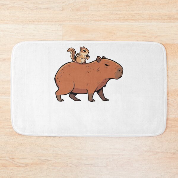 Item preview, Relaxed Capybara with Chipmunk Holding Acorn designed and sold by k3rstman1.