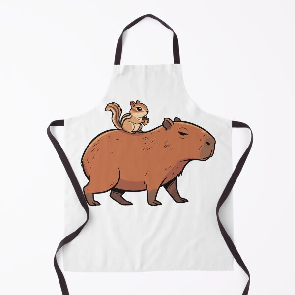 Item preview, Relaxed Capybara with Chipmunk Holding Acorn designed and sold by k3rstman1.