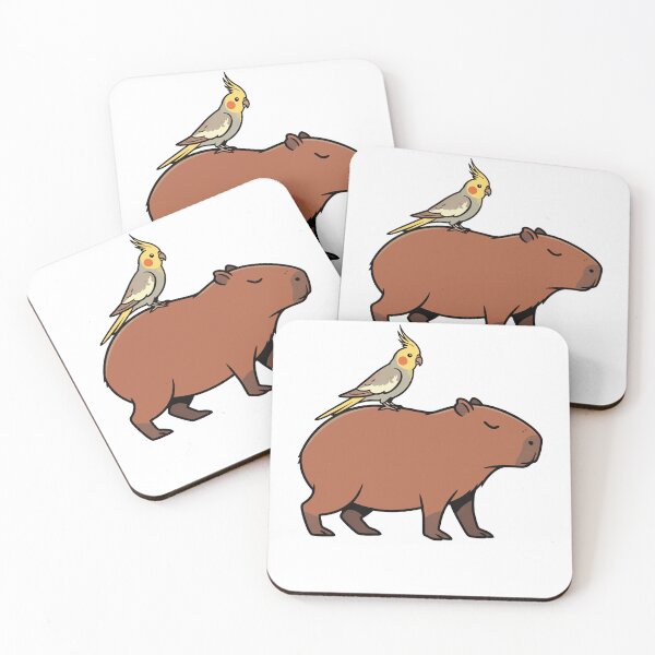 Item preview, Cute Capybara and Cockatiel Animal Friends designed and sold by k3rstman1.