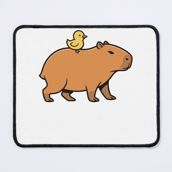 Item preview, Cute Capybara with Yellow Duckling Cartoon designed and sold by k3rstman1.