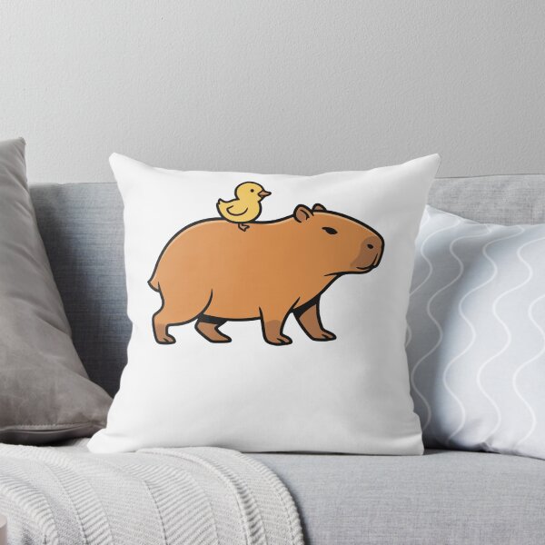 Item preview, Cute Capybara with Yellow Duckling Cartoon designed and sold by k3rstman1.