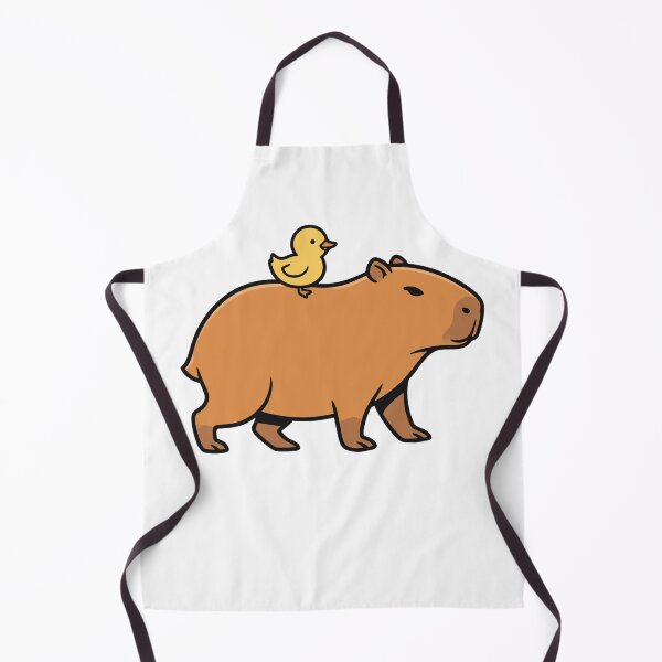 Item preview, Cute Capybara with Yellow Duckling Cartoon designed and sold by k3rstman1.