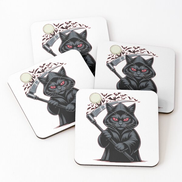 Item preview, Gothic Black Cat Grim Reaper designed and sold by QuiteOrbit.