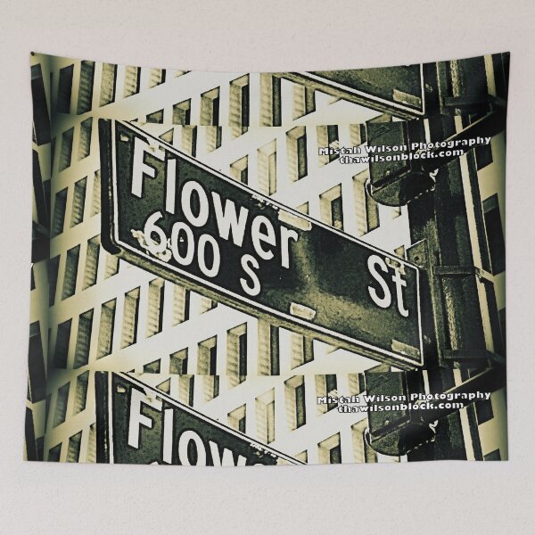 Item preview, Flower Street, Los Angeles, CA by Mistah Wilson designed and sold by The Street Sign Store.