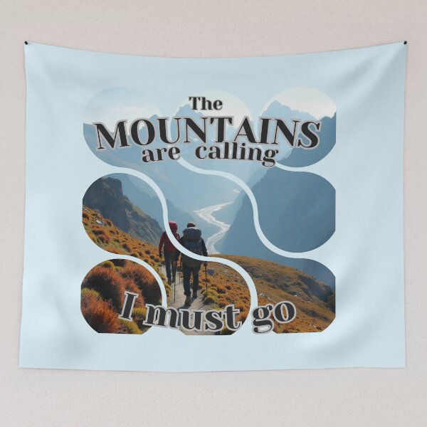 Item preview, The Mountains Are Calling - Segmented Hiking Trail Design - Path to the Peaks designed and sold by PriyaMagic.