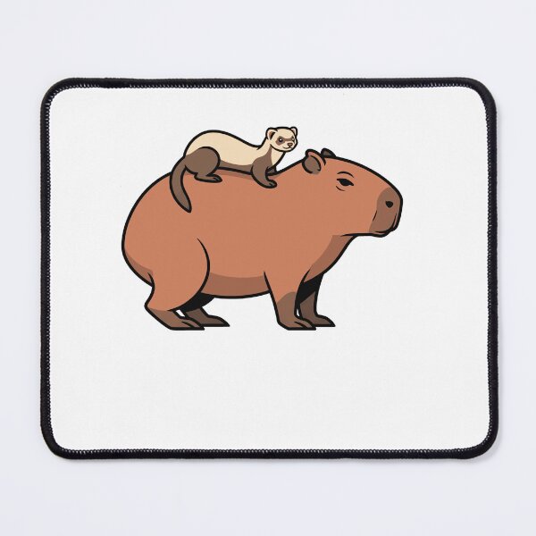 Item preview, Cute Capybara and Ferret Animal Friendship designed and sold by k3rstman1.